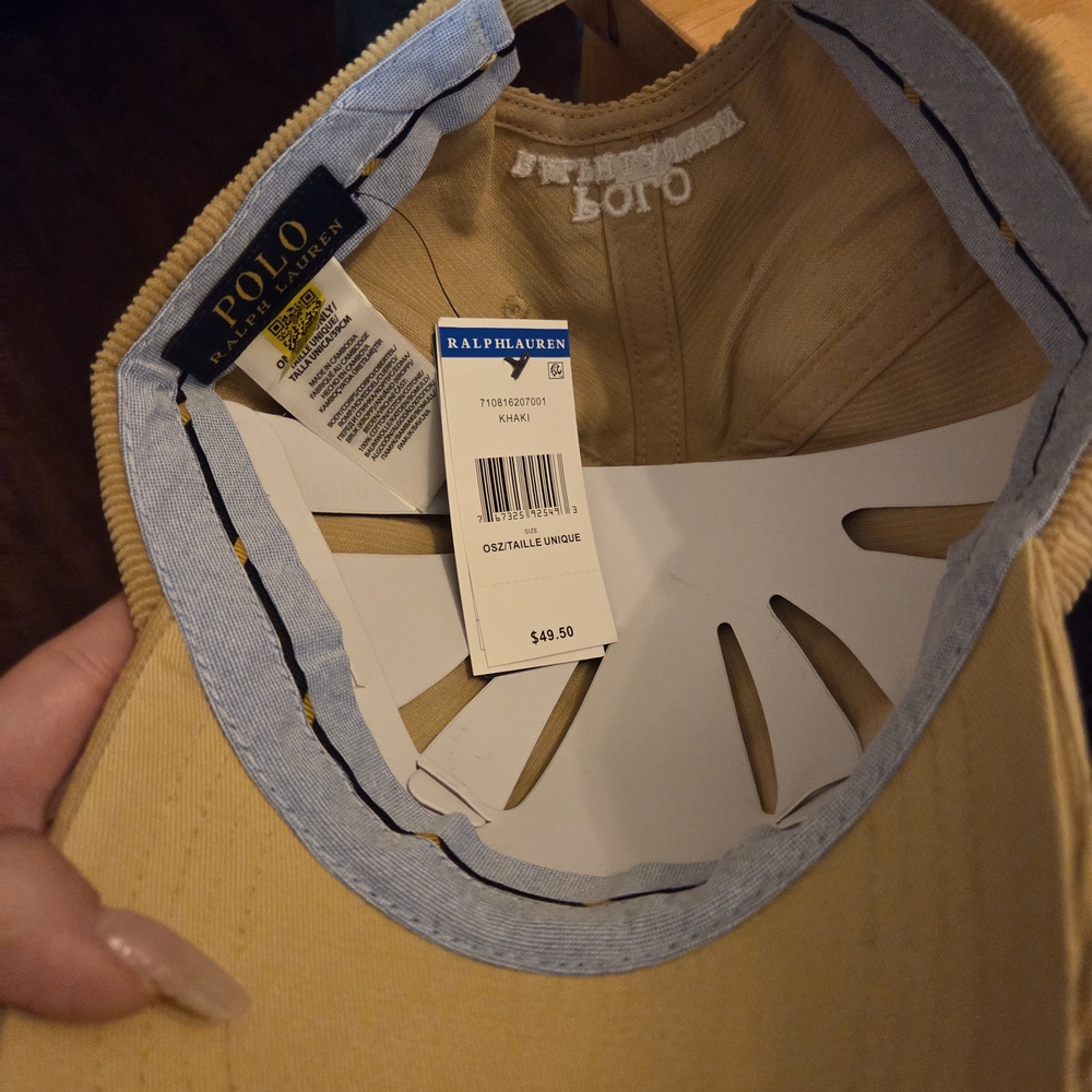 Khaki Polo Corduroy Hat - Picture 7 of 9